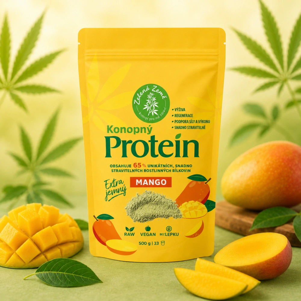 Konopný protein s mangem EXTRA, 500g