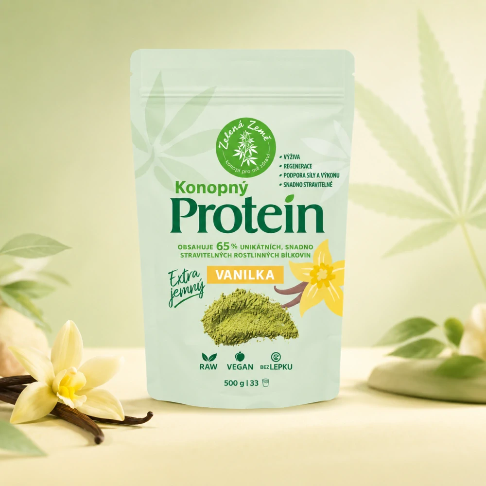 Konopný protein s vanilkou EXTRA, 500g